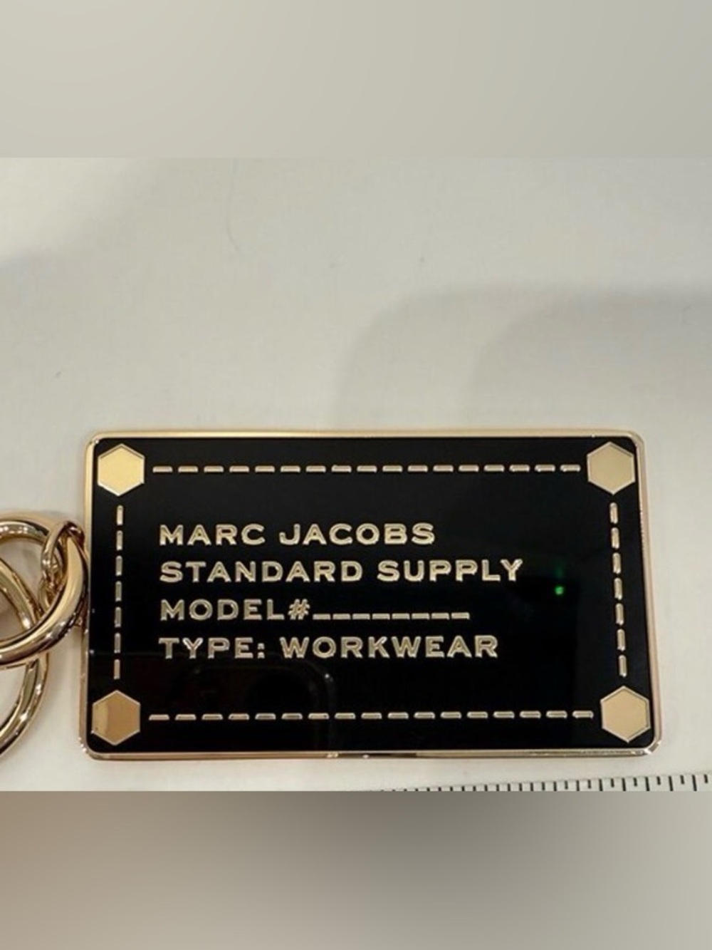 Marc Jacobs The Plate Charm Metal Keychain